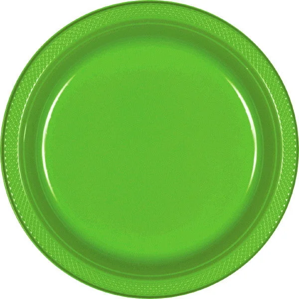 eco-friendly dinnerware for picnics-PLATE - KIWI 9"    PLASTIC   20 CT/PKG