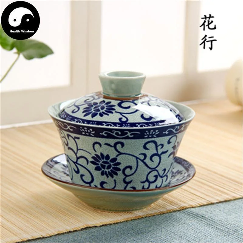 funny mugs with quirky sayings-Ceramic Gaiwan Tea Cup 180ml 盖碗