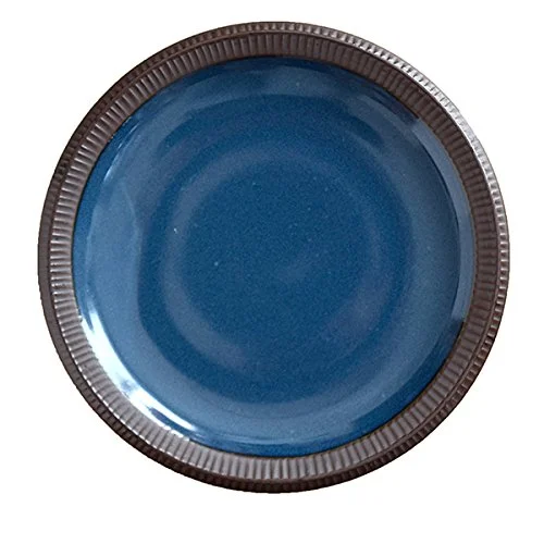 bamboo dinner plates for eco-friendly dining-Round Dinner Plate - Blue/Indigo