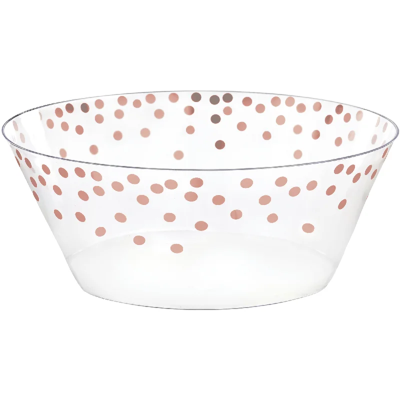 high-end stoneware dinnerware set-Rose Gold PET Plastic Small Serving Bowl, 6.1 Inches, 1 Count