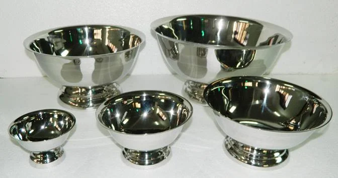 set of dinnerware for small gatherings-Serving Bowl- Revere Stainless Salad Bowl 10.5"D