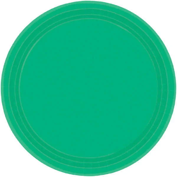 casual outdoor dinner plates set-PAPER PLATE GREEN  6.75"    20CNT