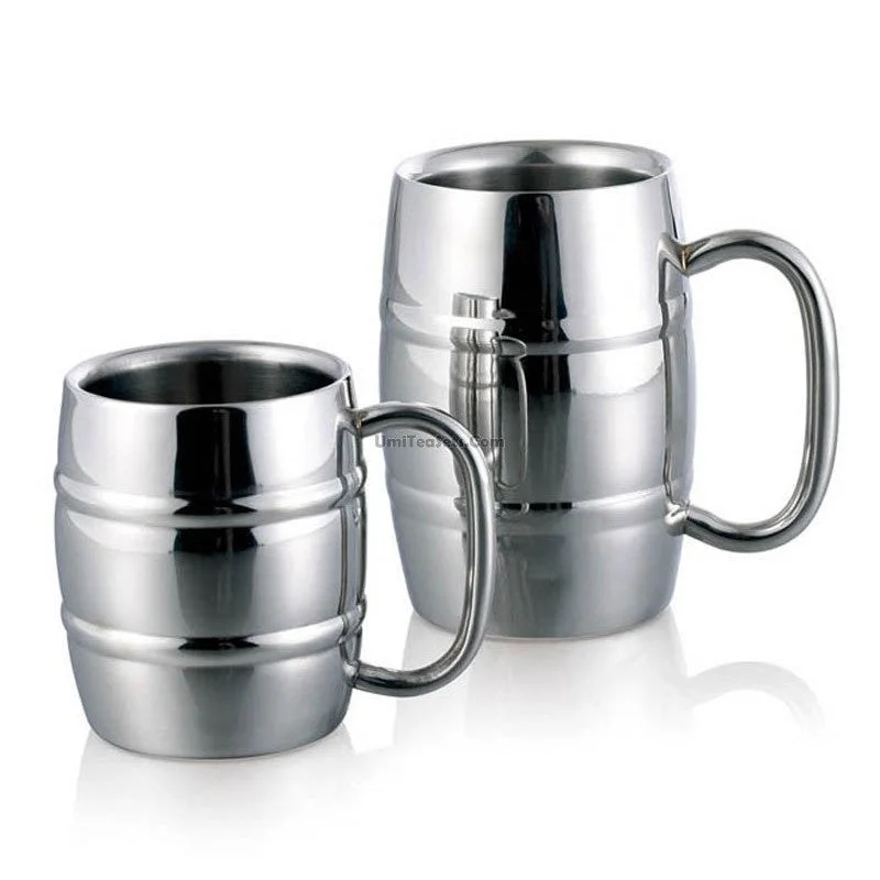 custom travel coffee mugs for companies-Double Wall Stainless Steel Beer Cup