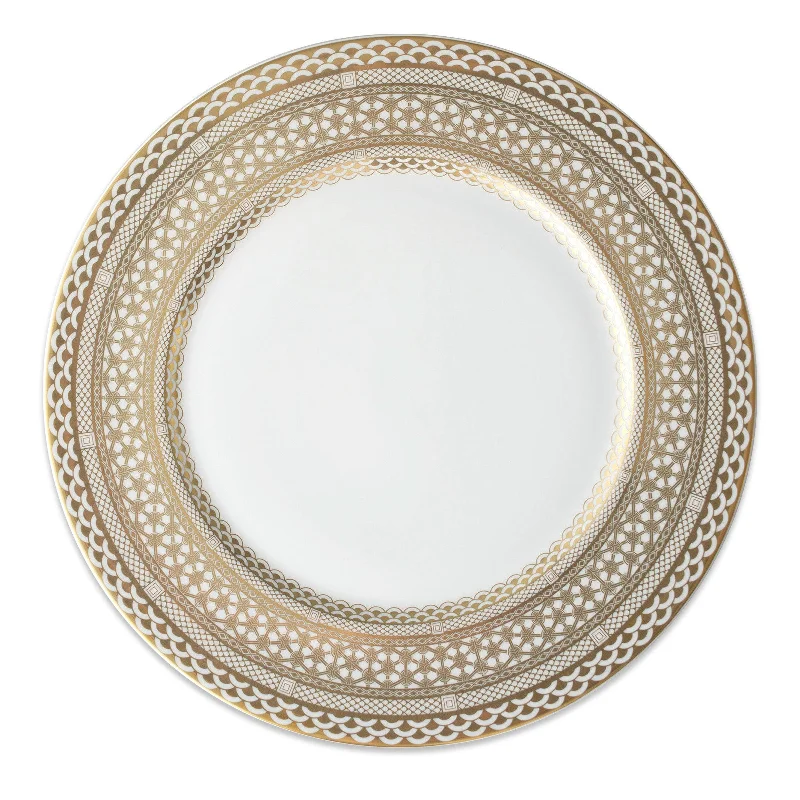 eco-friendly disposable dinnerware for parties-Hawthorne Gilt Charger Plate