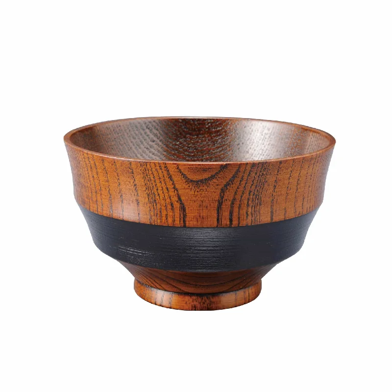 elegant dinner plates with gold details-Dantsuki Jujuba Wood Soup Bowl, 12cm