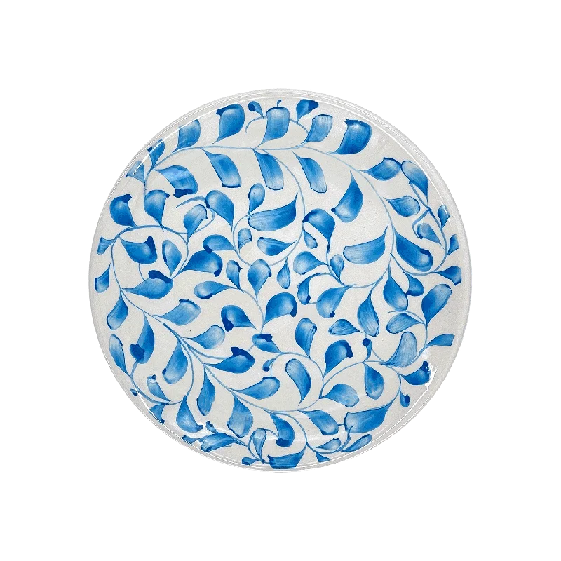 dinnerware set for hosting dinner parties-Light Blue Scroll Side Plate