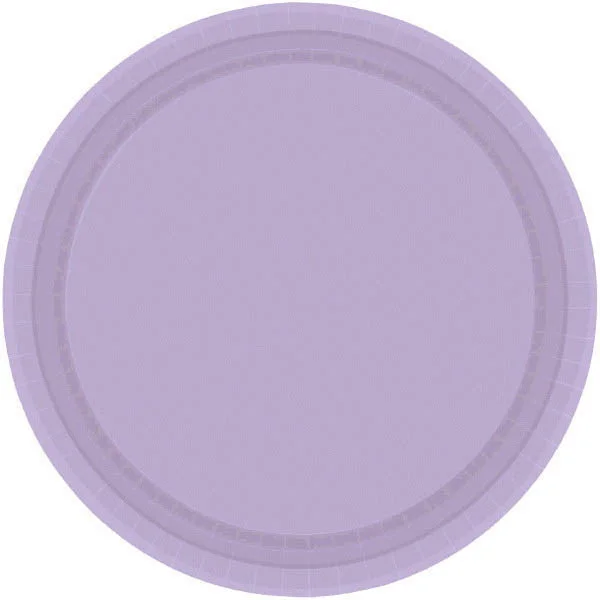 simple dinner plates for casual events-PAPER PLATE - LAVENDER   10"  50CNT