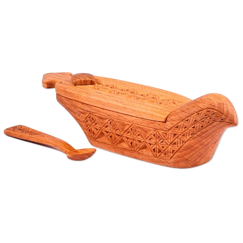 dinnerware set for home celebrations-Novica Handmade Distant Flavors Wood Condiment Bowl