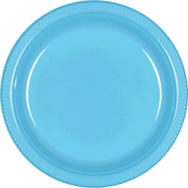 reusable plates for large gatherings-PLATE - CARIBBEAN 9"    PLASTIC   20 CT/PKG