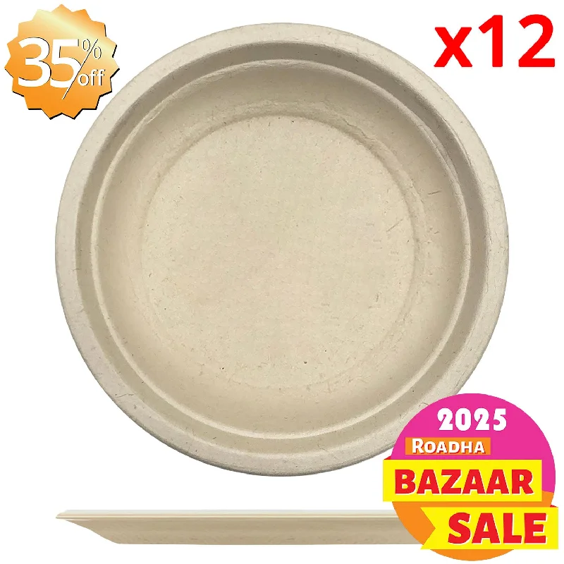 ceramic dinnerware with floral prints-12-pcs Paper Plate (Ø9")