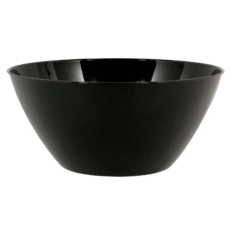 dinner plates with beautiful gold trim-Black Recyclable Plastic Bowls, 4.7 L, 1 Count