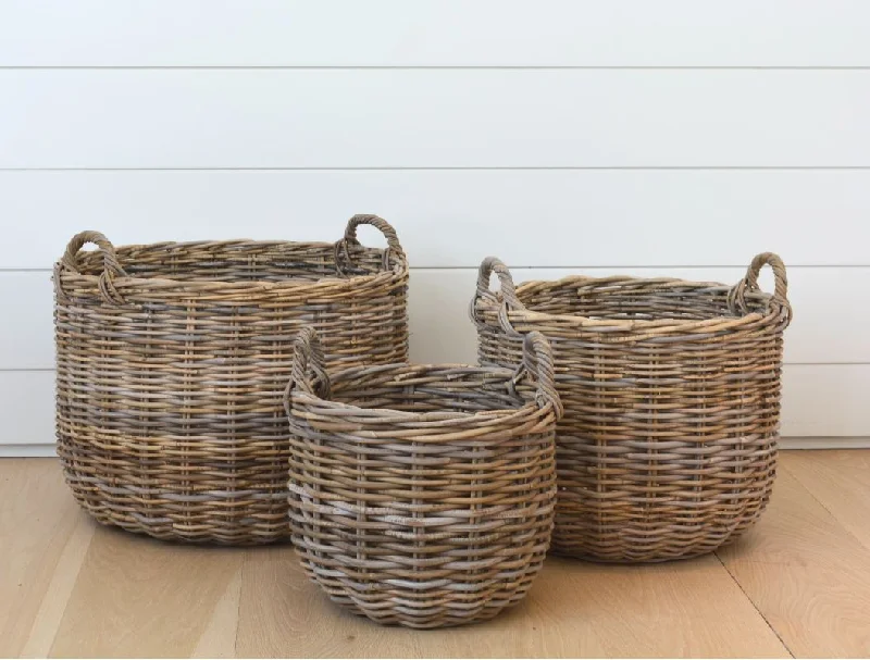 formal dinnerware set for upscale dinners-grey round basket collection