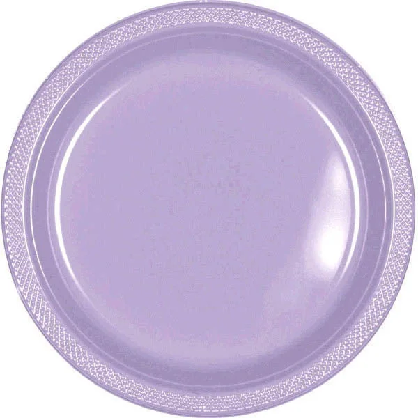 high-quality dinner plates for dinner parties-PLASTIC PLATES - LAVENDER   7"   20 COUNT