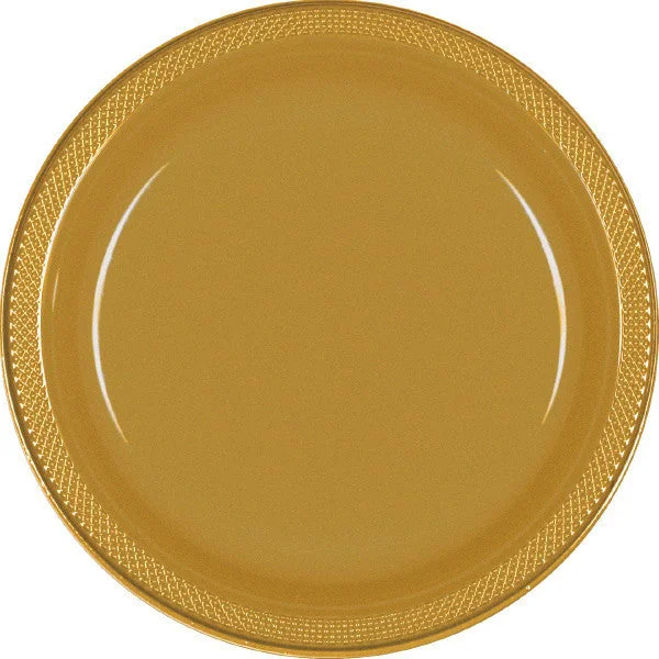 luxury dinner plates for hosting events-PLATE - GOLD SPARKLE 9"    PLASTIC   20 CT/PKG