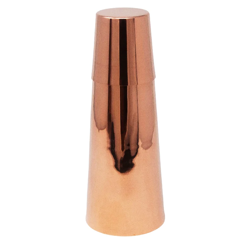 porcelain dinner plates for upscale events-The Modern Home Bar Copper Conical Cocktail Shaker