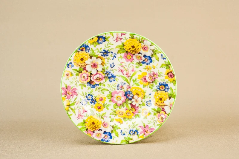 plastic plates with decorative designs-Small chintz plate