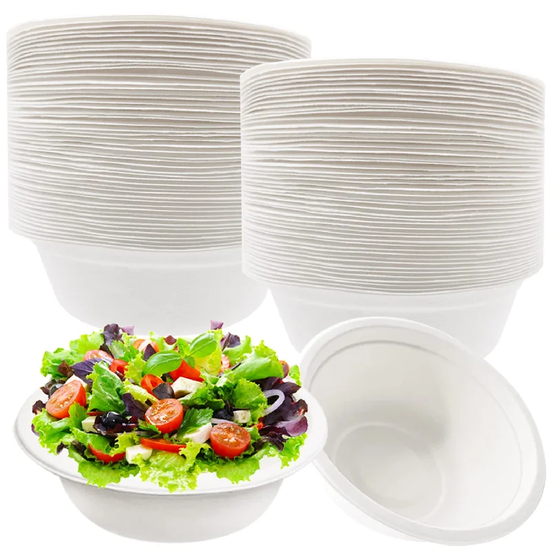 dinnerware set with elegant floral designs-BAGASSE BOWL (12 OZ-350ML) WHITE-CARTON OF 1000PCS