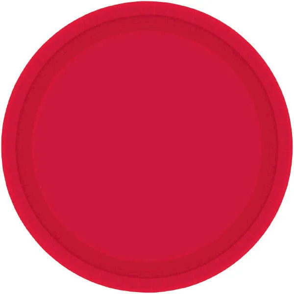 modern ceramic dinnerware set-PAPER PLATE RED 6.75"   20CNT