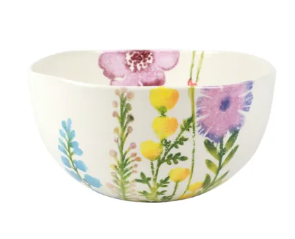 stackable dinnerware for easy storage-Vietri Fiori Di Campo Deep Serving Bowl