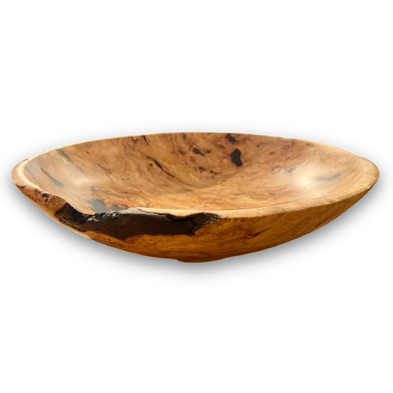 bamboo dinner plates for eco-friendly dining-Sprungwood Cherry Burl Bowl (#20)