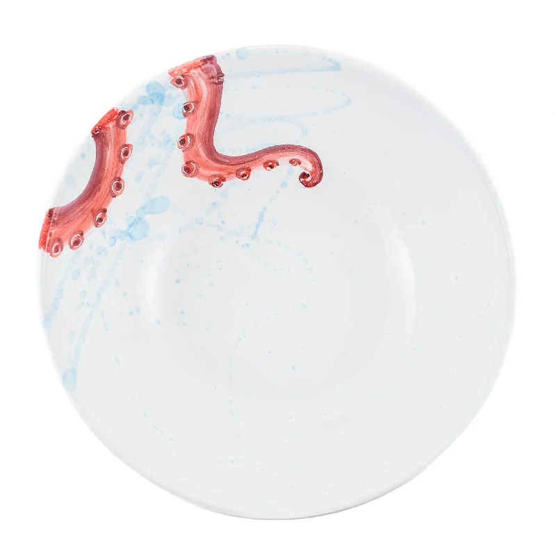 unique ceramic dinnerware set-Puglia Octopus Serving Bowl, 34cm