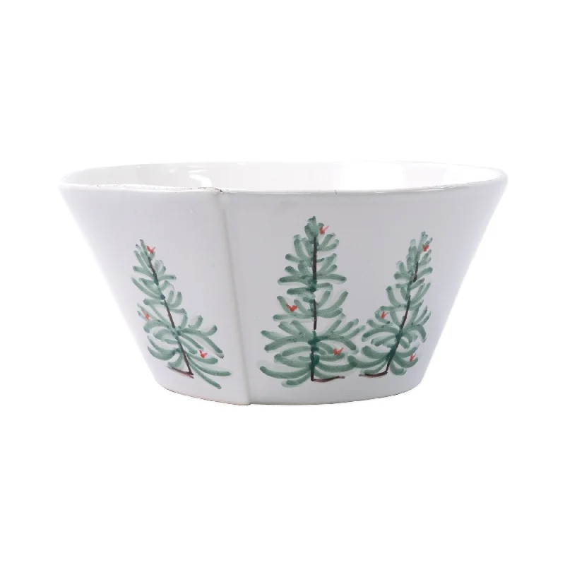 stoneware dinnerware for casual dining-Vietri Lastra Holiday - Stacking Serving Bowl Large