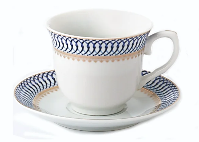 custom travel mugs for outdoor adventures-Sassy Sapphire Blue Porcelain Teacups and Saucers Set of 4 Tea Cups and 4 Saucers - Perfect for Tea Parties!