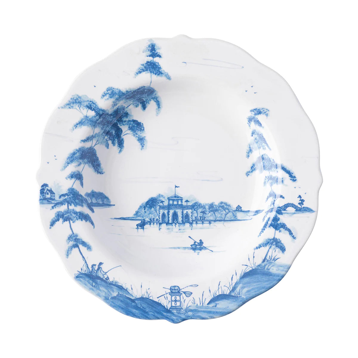 dinnerware with simple and clean designs-Juliska Country Estate Delft Blue Soup/Pasta Bowl