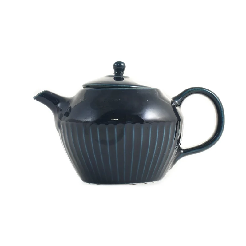 sustainable plates for family meals-Gyo Blue Tea Pot, 400ml