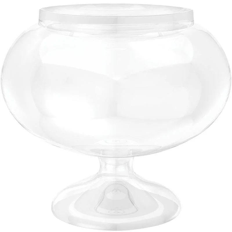 glass dinnerware set for hosting-Pedestal Jar - Short Round