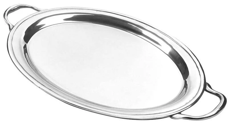 affordable dinnerware for daily use-Made Expressly For A Mano Silver Tray With Monogram