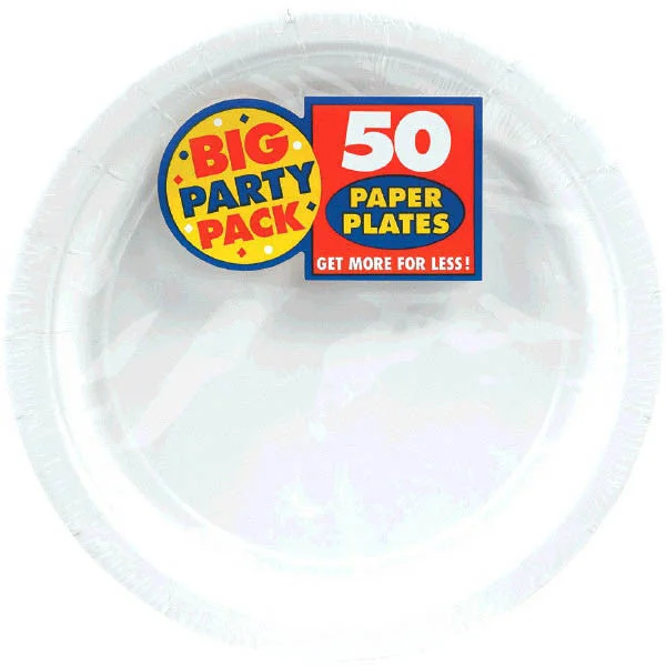 formal dinnerware set for upscale dinners-PAPER PLATE    WHITE 6.75"     50PCS/PKG