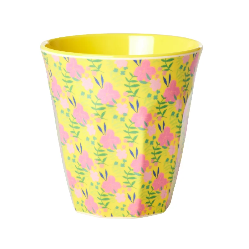 stylish tea mugs for daily use-Rice DK Melamine Cup with Sunny Days Print - Two Tone - Medium