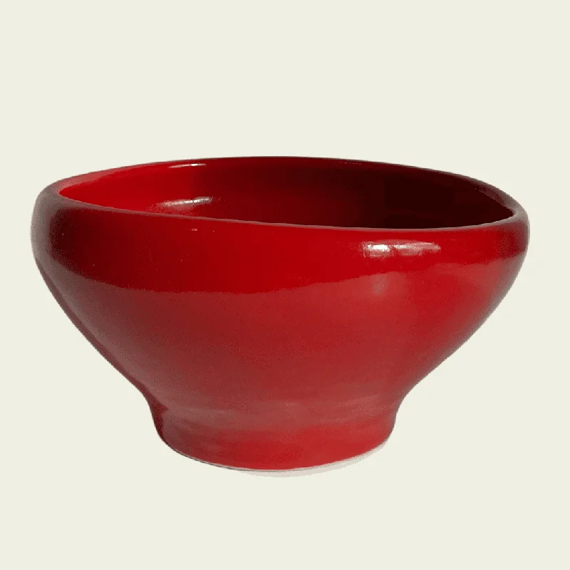 reusable outdoor dinnerware set-Aurora Ceramic Bowl Large (Red)