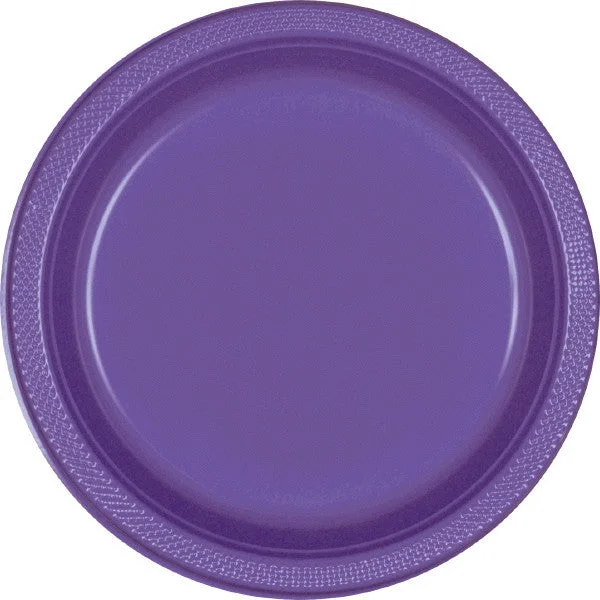 elegant porcelain dinner plates set-PLATE - NEW PURPLE 9"    PLASTIC   20 CT/PKG