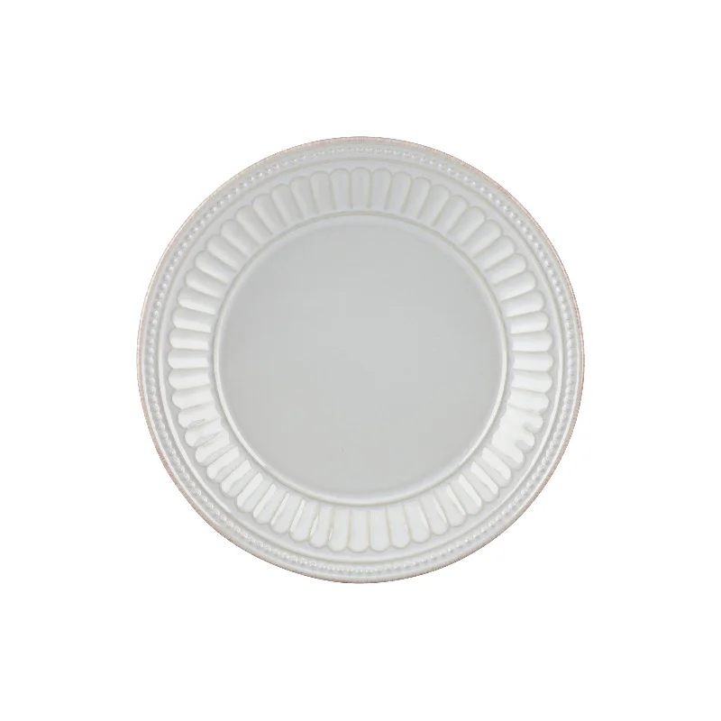 formal dinnerware set for upscale events-French Perle Groove Dove Grey™ Dessert Plate