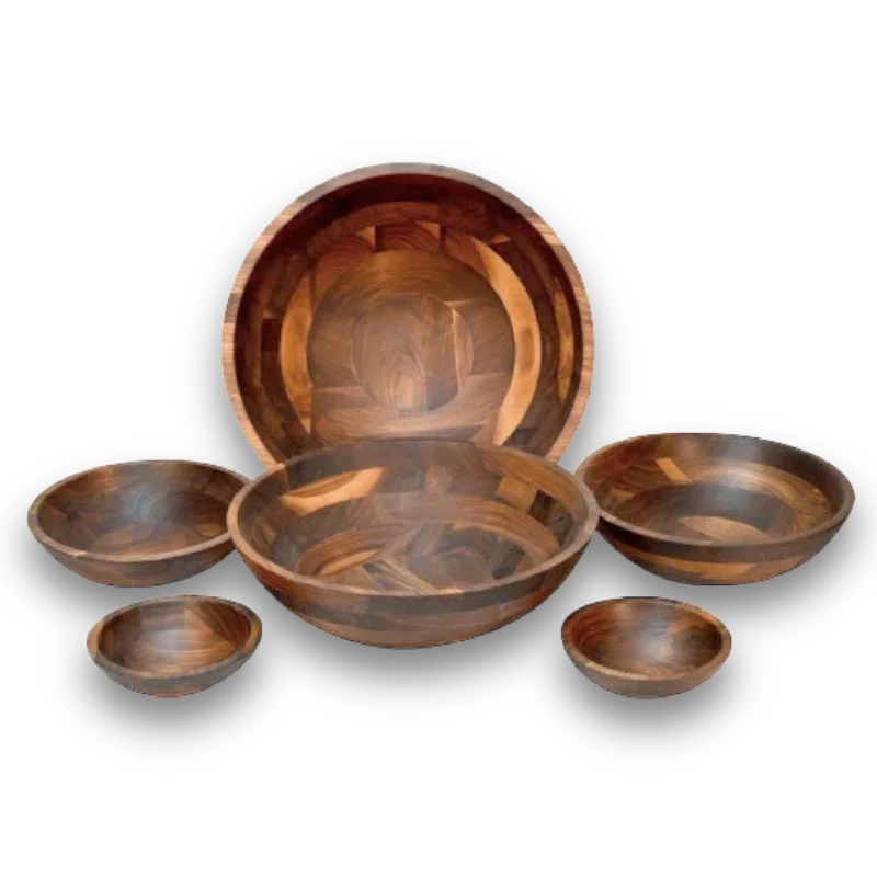 dinnerware for hosting family reunions-Green Mountain Bowls in American Black Walnut