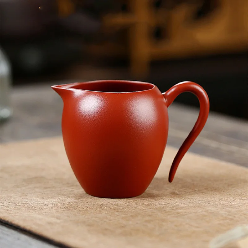 stylish coffee cups for kitchen decor-Yixing Red Clay Lotus Fair Cup