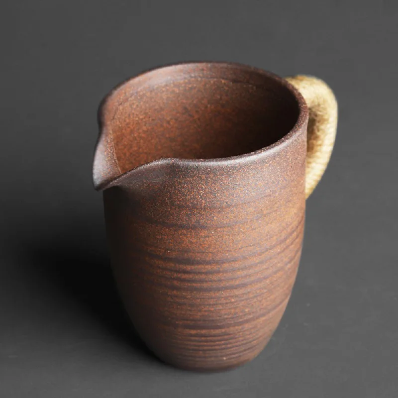 eco-friendly travel cups with lids-Japanese Coarse Pottery Fair Cup