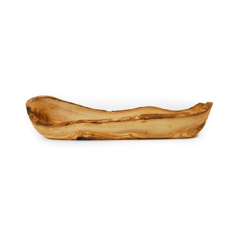 affordable dinnerware for large families-Olive Wood Artisan Bread Holder, 40cm