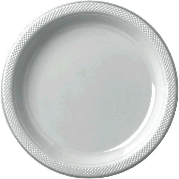 chic and modern dinnerware set-PLATE - SILVER 7"    PLASTIC   20 CT/PKG