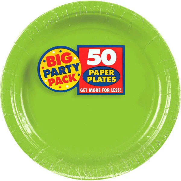 durable dinner plates for families-PAPER PLATE KIWI 8.5" 50CNT