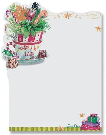 travel mugs for all-day coffee-Set of 12 Christmas Holiday Tea Cup Sticky Notes Pads