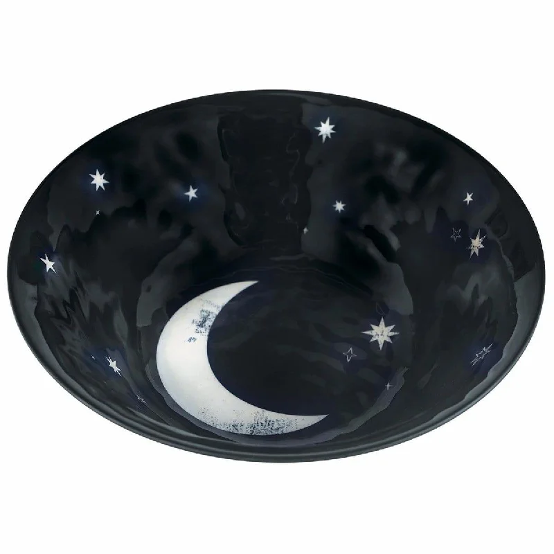 casual dinnerware with contemporary designs-Classic Black&White Serving Bowl