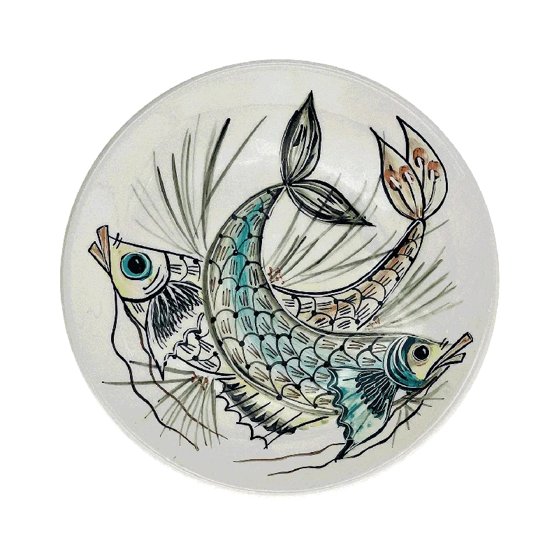 dinnerware for formal events-Blue Aldo Fish Dinner Plate