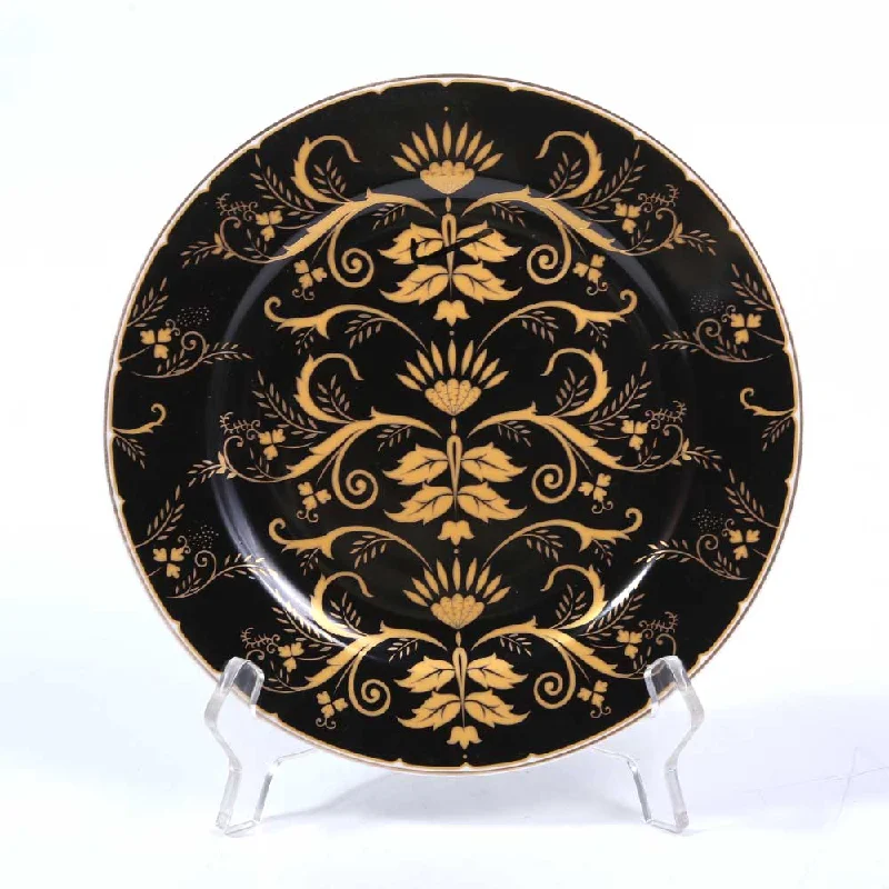 white dinner plates with artistic patterns-PLATE QUARTER ROYAL BISTRO P-692B BASIC