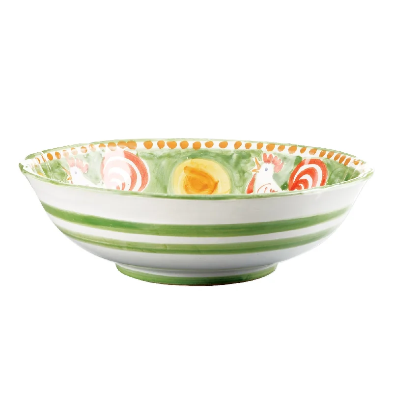 disposable plates for parties and picnics-Vietri Campagna Gallina (Rooster) Large Serving Bowl