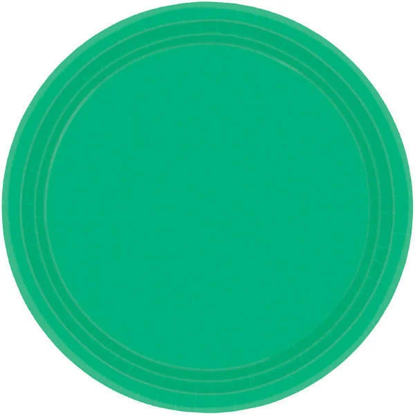 dinnerware set for brunch events-PAPER PLATE - FESTIVE GREEN   10.5"   20CNT