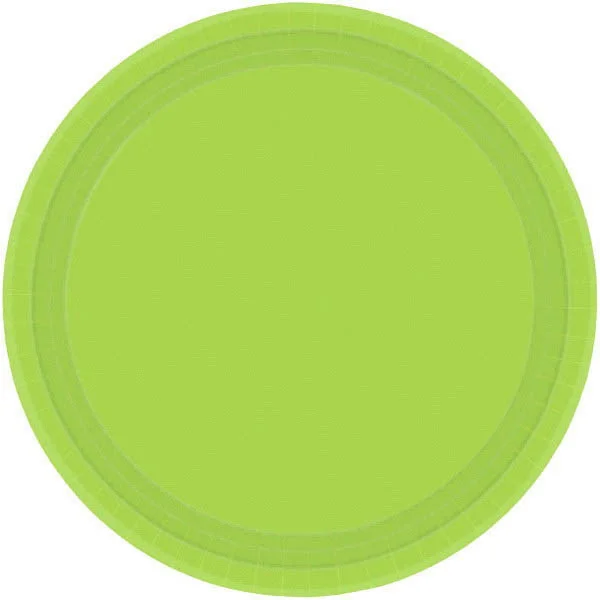 wedding dinnerware with matching cups-PAPER PLATE - KIWI GREEN   10.5"   20CNT