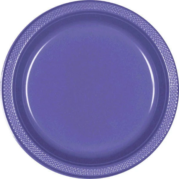 outdoor dinnerware for outdoor adventures-PLATE - NEW PURPLE 10 1/4" PLASTIC 20 CT/PKG